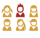 Icon: 1 in 6 Canadian children under the age of 18 lives in households affected by household food insecurity