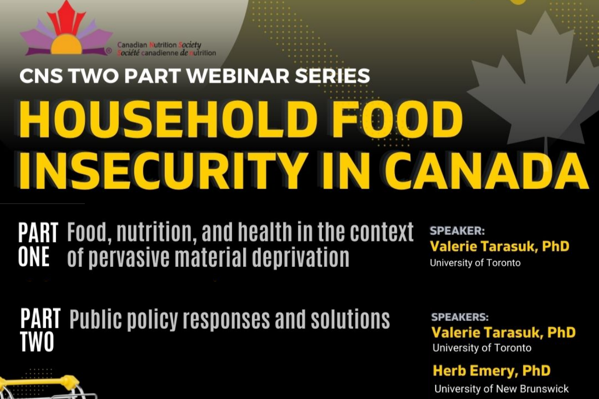 Canadian Nutrition Society Series — Household Food Insecurity in Canada